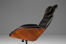 Load image into Gallery viewer, Restoration Project - Mid-Century Modern Bentwood Lounge Chair & Ottoman Set by George Mulhauser for Plycraft in Tufted Black Vinyl, USA, c. 1960s-ABT Modern