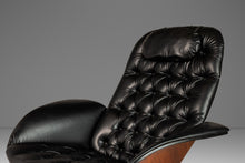 Load image into Gallery viewer, Mid-Century Modern Bentwood Lounge Chair & Ottoman Set by George Mulhauser for Plycraft in Tufted Black Vinyl, USA, c. 1960s-ABT Modern