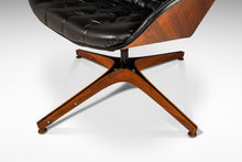 Load image into Gallery viewer, Mid-Century Modern Bentwood Lounge Chair & Ottoman Set by George Mulhauser for Plycraft in Tufted Black Vinyl, USA, c. 1960s-ABT Modern