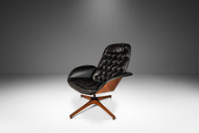 Load image into Gallery viewer, Mid-Century Modern Bentwood Lounge Chair & Ottoman Set by George Mulhauser for Plycraft in Tufted Black Vinyl, USA, c. 1960s-ABT Modern