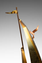 Load image into Gallery viewer, Mid-Century Modern Brass & Quartz Sailboat Sculpture by Jere DeMott, USA, c. 1960's-ABT Modern