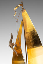 Load image into Gallery viewer, Mid-Century Modern Brass & Quartz Sailboat Sculpture by Jere DeMott, USA, c. 1960's-ABT Modern
