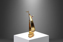 Load image into Gallery viewer, Mid-Century Modern Brass & Quartz Sailboat Sculpture by Jere DeMott, USA, c. 1960's-ABT Modern
