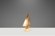 Load image into Gallery viewer, Mid-Century Modern Brass & Quartz Sailboat Sculpture by Jere DeMott, USA, c. 1960's-ABT Modern