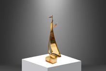 Load image into Gallery viewer, Mid-Century Modern Brass & Quartz Sailboat Sculpture by Jere DeMott, USA, c. 1960's-ABT Modern