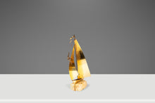 Load image into Gallery viewer, Mid-Century Modern Brass & Quartz Sailboat Sculpture by Jere DeMott, USA, c. 1960's-ABT Modern