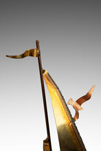 Load image into Gallery viewer, Mid-Century Modern Brass & Quartz Sailboat Sculpture by Jere DeMott, USA, c. 1960's-ABT Modern