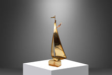Load image into Gallery viewer, Mid-Century Modern Brass & Quartz Sailboat Sculpture by Jere DeMott, USA, c. 1960's-ABT Modern
