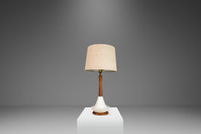 Load image into Gallery viewer, Mid-Century Modern Ceramic Table Lamp in Solid Walnut, USA, c. 1960s-ABT Modern