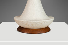 Load image into Gallery viewer, Mid-Century Modern Ceramic Table Lamp in Solid Walnut, USA, c. 1960s-ABT Modern