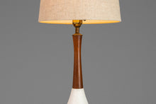 Load image into Gallery viewer, Mid-Century Modern Ceramic Table Lamp in Solid Walnut, USA, c. 1960s-ABT Modern