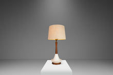 Load image into Gallery viewer, Mid-Century Modern Ceramic Table Lamp in Solid Walnut, USA, c. 1960s-ABT Modern