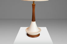 Load image into Gallery viewer, Mid-Century Modern Ceramic Table Lamp in Solid Walnut, USA, c. 1960s-ABT Modern
