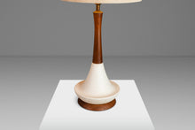 Load image into Gallery viewer, Mid-Century Modern Ceramic Table Lamp in Solid Walnut, USA, c. 1960s-ABT Modern