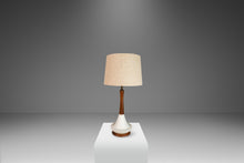 Load image into Gallery viewer, Mid-Century Modern Ceramic Table Lamp in Solid Walnut, USA, c. 1960s-ABT Modern
