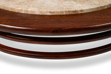 Load image into Gallery viewer, Mid-Century Modern Coffee Table in Walnut w/ Travertine Top Attributed to T.H. Robsjohn Gibbings, USA, c. 1950's-ABT Modern