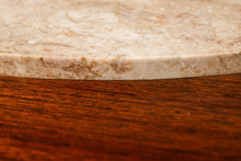 Load image into Gallery viewer, Mid-Century Modern Coffee Table in Walnut w/ Travertine Top Attributed to T.H. Robsjohn Gibbings, USA, c. 1950's-ABT Modern