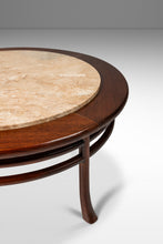 Load image into Gallery viewer, Mid-Century Modern Coffee Table in Walnut w/ Travertine Top Attributed to T.H. Robsjohn Gibbings, USA, c. 1950's-ABT Modern