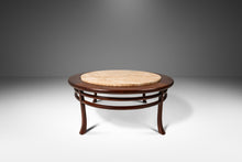 Load image into Gallery viewer, Mid-Century Modern Coffee Table in Walnut w/ Travertine Top Attributed to T.H. Robsjohn Gibbings, USA, c. 1950's-ABT Modern