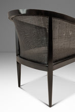 Load image into Gallery viewer, Mid-Century Modern Ebonized Caned-Back Lounge Chair in Walnut by Kipp Stewart for Directional, USA, c. 1950s-ABT Modern