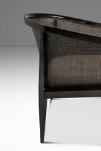 Load image into Gallery viewer, Mid-Century Modern Ebonized Caned-Back Lounge Chair in Walnut by Kipp Stewart for Directional, USA, c. 1950s-ABT Modern
