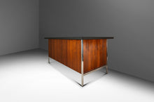Load image into Gallery viewer, Mid-Century Modern Executive Desk in Walnut & Chrome w/ Leather Top by Florence Knoll for Knoll Associates, USA, c. 1960s-ABT Modern