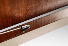 Load image into Gallery viewer, Mid-Century Modern Executive Desk in Walnut & Chrome w/ Leather Top by Florence Knoll for Knoll Associates, USA, c. 1960s-ABT Modern