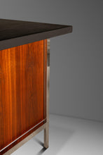Load image into Gallery viewer, Mid-Century Modern Executive Desk in Walnut & Chrome w/ Leather Top by Florence Knoll for Knoll Associates, USA, c. 1960s-ABT Modern