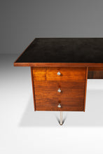 Load image into Gallery viewer, Mid-Century Modern Executive Desk in Walnut w/ Leather Top by Costa Mesa After George Nelson, USA, c. 1960's-ABT Modern