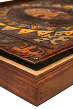 Load image into Gallery viewer, Mid-Century Modern Framed Embossed Leather Pre-Columbian Folk Art by Angel Pazmino, Ecuador, c. 1960's-ABT Modern