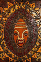 Load image into Gallery viewer, Mid-Century Modern Framed Embossed Leather Pre-Columbian Folk Art by Angel Pazmino, Ecuador, c. 1960's-ABT Modern