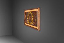 Load image into Gallery viewer, Mid-Century Modern Framed Embossed Leather Pre-Columbian Folk Art by Angel Pazmino, Equador, c. 1960's-ABT Modern
