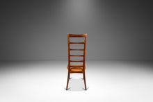 Load image into Gallery viewer, Mid-Century Modern High-Back Ladder-Back Accent Chair in Walnut & Leather the Manner of Niels Koefoed, USA, c. 1960's-ABT Modern