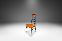 Load image into Gallery viewer, Mid-Century Modern High-Back Ladder-Back Accent Chair in Walnut & Leather the Manner of Niels Koefoed, USA, c. 1960's-ABT Modern