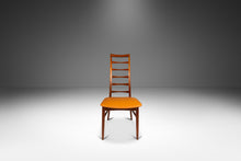 Load image into Gallery viewer, Mid-Century Modern High-Back Ladder-Back Accent Chair in Walnut & Leather the Manner of Niels Koefoed, USA, c. 1960's-ABT Modern