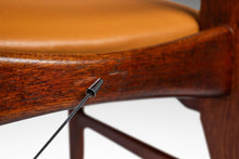 Load image into Gallery viewer, Mid-Century Modern High-Back Ladder-Back Accent Chair in Walnut & Leather the Manner of Niels Koefoed, USA, c. 1960's-ABT Modern