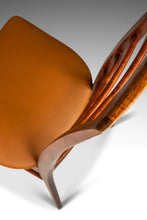 Load image into Gallery viewer, Mid-Century Modern High-Back Ladder-Back Accent Chair in Walnut & Leather the Manner of Niels Koefoed, USA, c. 1960's-ABT Modern
