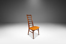 Load image into Gallery viewer, Mid-Century Modern High-Back Ladder-Back Accent Chair in Walnut & Leather the Manner of Niels Koefoed, USA, c. 1960's-ABT Modern
