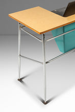Load image into Gallery viewer, Mid-Century Modern Industrial Writer's Desk / Computer Desk w/ Adjustable Height Desk Top in Chrome & Metal, USA, c. 1970s-ABT Modern