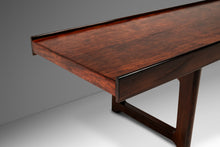 Load image into Gallery viewer, Mid-Century Modern Long “Krobo” Table / Bench in Rosewood w/ Leather Seat by Torbjørn Afdal for Bruksbo, Norway, c. 1960's-ABT Modern