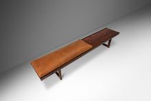 Load image into Gallery viewer, Mid-Century Modern Long “Krobo” Table / Bench in Rosewood w/ Leather Seat by Torbjørn Afdal for Bruksbo, Norway, c. 1960's-ABT Modern