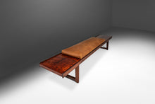Load image into Gallery viewer, Mid-Century Modern Long “Krobo” Table / Bench in Rosewood w/ Leather Seat by Torbjørn Afdal for Bruksbo, Norway, c. 1960's-ABT Modern