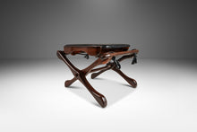 Load image into Gallery viewer, Mid-Century Modern Lounge Chair and Ottoman Set in Cocobolo Rosewood & Leather by Don S. Shoemaker for Señal Furniture, Mexico, c. 1960s-ABT Modern