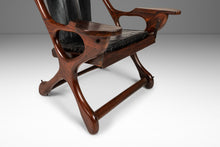Load image into Gallery viewer, Mid-Century Modern Lounge Chair and Ottoman Set in Cocobolo Rosewood & Leather by Don S. Shoemaker for Señal Furniture, Mexico, c. 1960s-ABT Modern
