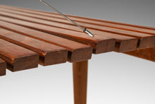 Load image into Gallery viewer, Mid-Century Modern Minimalist Slatted (6 ft) Long Bench in Solid European Walnut, Yugoslavia, c. 1950's-ABT Modern