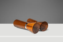 Load image into Gallery viewer, Mid-Century Modern Minimalist Wood-Turned Salt & Pepper Shakers in Solid Black Walnut, USA, c. 1960s-ABT Modern