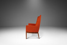 Load image into Gallery viewer, Mid-Century Modern Model 1140 High-Back Lounge Chair in Walnut and New Upholstery by Jens Risom For Jens Risom Designs, USA, c. 1960's-ABT Modern