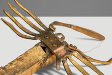 Load image into Gallery viewer, Mid-Century Modern Prawn / Shrimp Hanging Wall or Table Sculpture in Solid Brass, USA, c. 1960s-ABT Modern