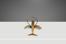 Load image into Gallery viewer, Mid-Century Modern Prawn / Shrimp Hanging Wall or Table Sculpture in Solid Brass, USA, c. 1960s-ABT Modern