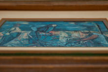Load image into Gallery viewer, Mid-Century Modern Print of 'Fisherman' by Israeli Artist Margot Lange Ascheim, West Germany, c. 1960's-ABT Modern